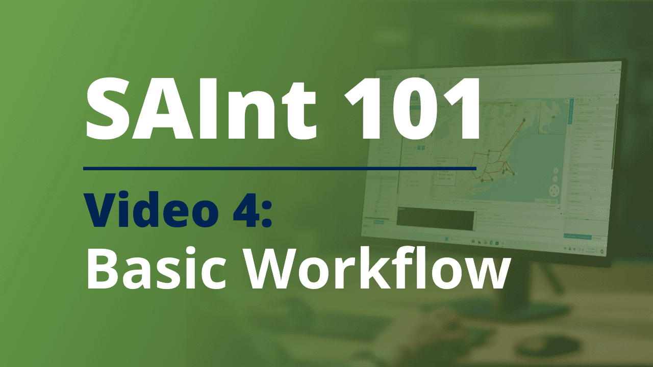 SAInt 101 - Video 4: Basic Workflow
